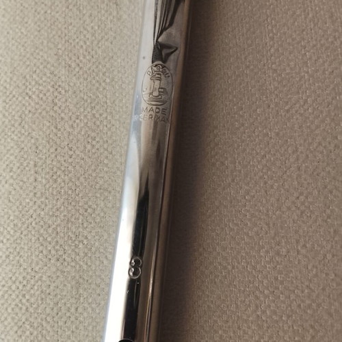 Vintage metal flute PABAU used, nickel-plated