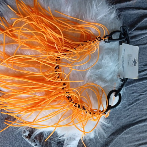 Necklace orange black new unused