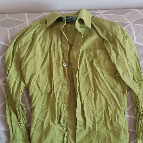 Boys shirt used, bright green color