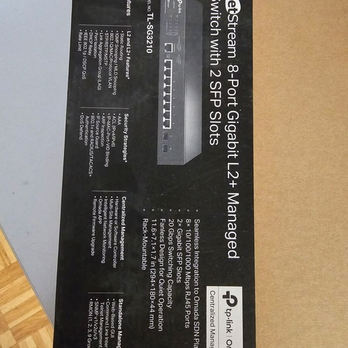 TP-LINK TL-SG3210 L2 Managed 10-Port 8 Gigabit 2 SFP Switch New
