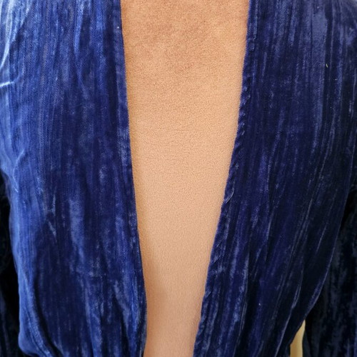 Velvet dress Lumina blue electric size S like new