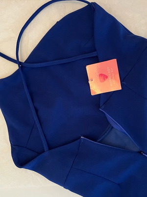 Midi dress MCB blue new, size M, with straps and zipper