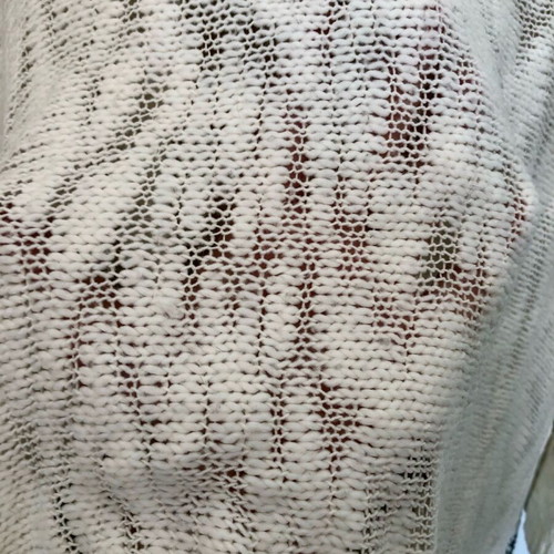 White knitted cardigan like new, size L