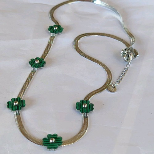 Steel necklace new, gold and silver color