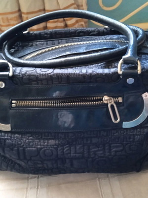 Pollini handbag used, black classic style