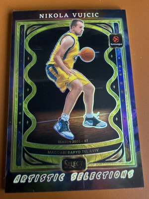 2025-26 Panini Select EuroLeague Nikola Vujcic #6 Artistic Selections SSP κάρτα