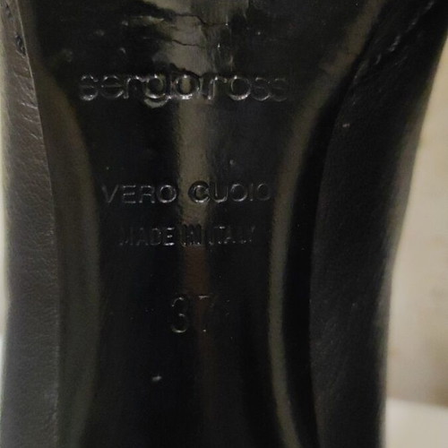 Sergio Rossi women's high heel shoes, black leather, size 37
