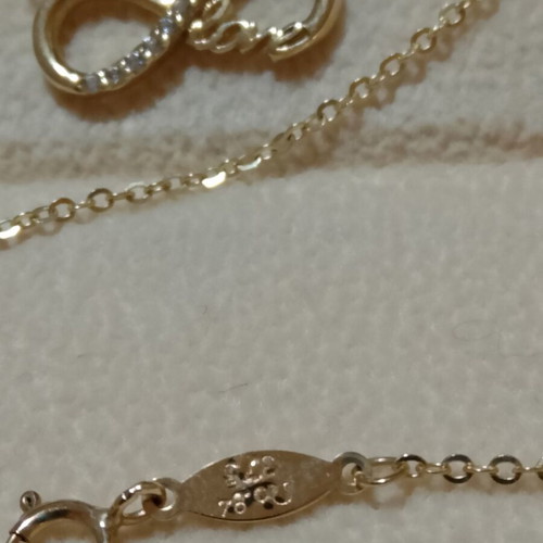 Gold Necklace 9K (375) with Cross and Infinity, like new