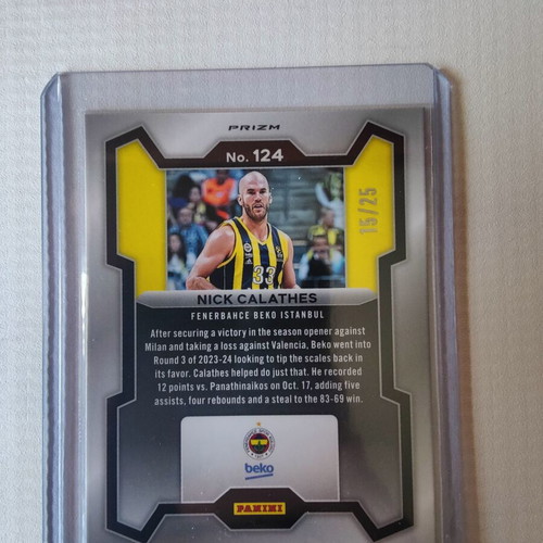 Nick Calathes Panini-Prizm Euroleague Basketball Card 2023-24 new