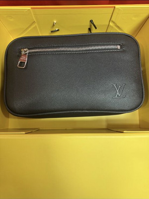Louis Vuitton Kasai Taiga δερμάτινη χειροποίητη τσάντα νέα, μαύρη