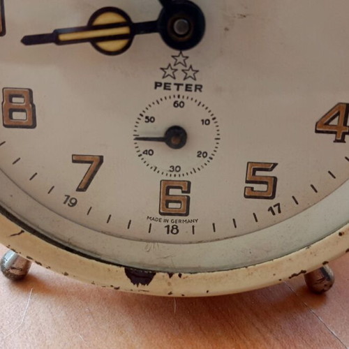 Vintage Peter mechanical clock used, German 50-60 years