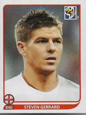 Panini FIFA Copa Africa 2010 Steven Gerrard Sticker like new