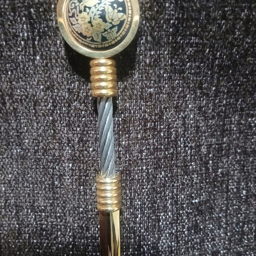 Spanish Toledo letter opener with Damascene design unused