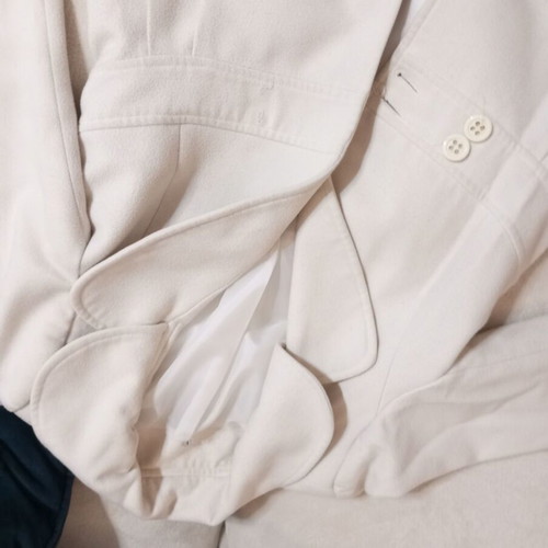 Women's white coat used, size Small, feminine fit