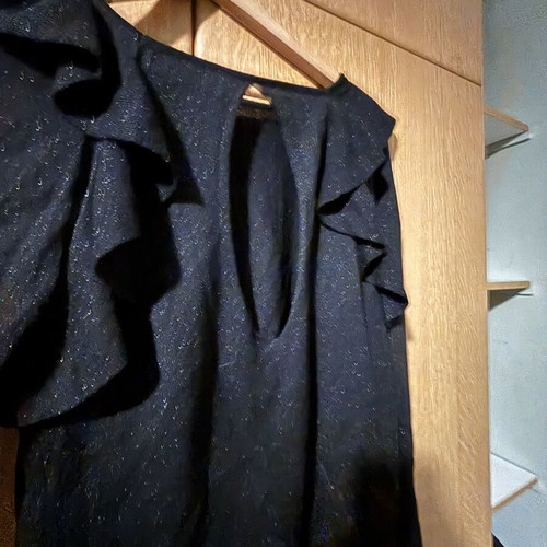 Aggel Knitwear black knitted blouse M used, bell sleeve