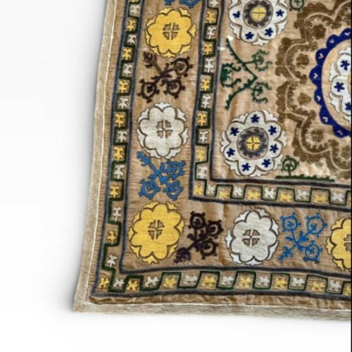 Embroidered silk fabric section from emperor or king's costume, used