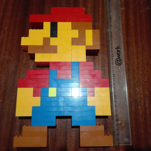 Super Mario figure made of LEGO bricks new, giant