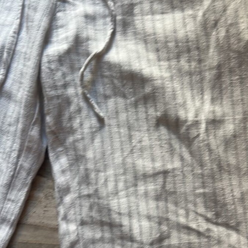 H&M striped summer pants size M, like new, grey and beige