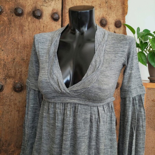 Vintage grey ALE dress with empire waist like new