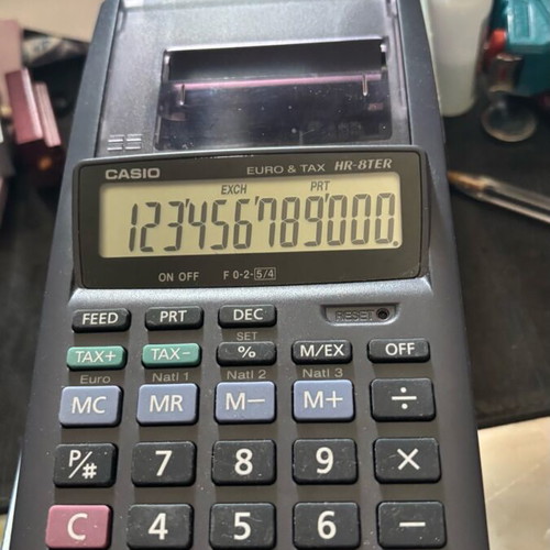 Casio HR-8TER-w calculator new with box and 4 batteries
