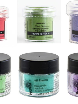 Embossing powders σετ 6 τεμαχίων καινούργια Ranger και Pearl Ex