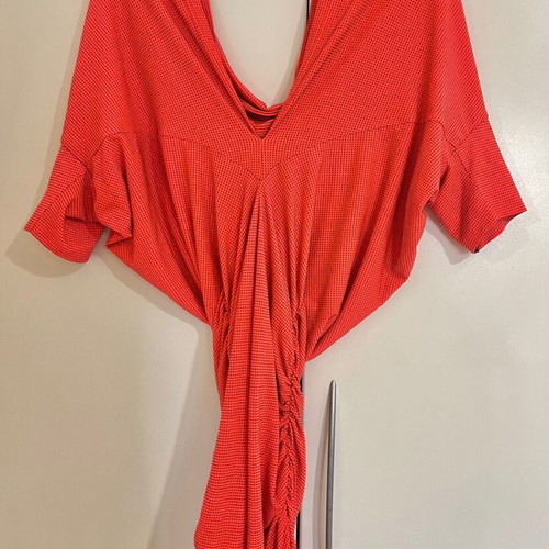 Draped dress coral like new, size XS/S