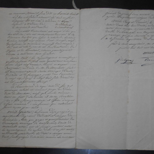 Notarial document 1831 used, calligraphed with watermark