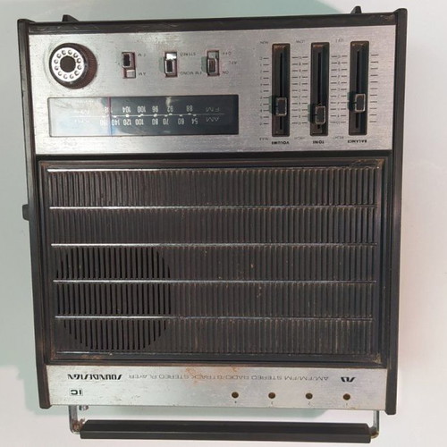 Vintage radio cassette players from the 70s-80s used