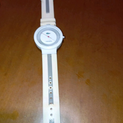 Lacoste unisex watch waterproof like new, white