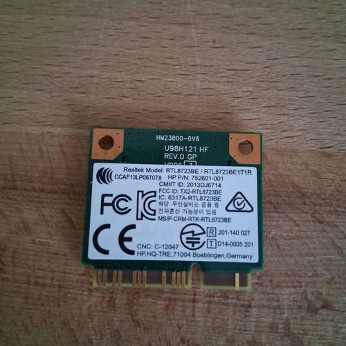 Wi-Fi Bluetooth Card Realtek RTL8723BE used, HP Mini PCI Express