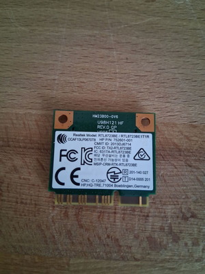 Κάρτα Wi-Fi Bluetooth Realtek RTL8723BE μεταχειρισμένη, HP Mini PCI Express