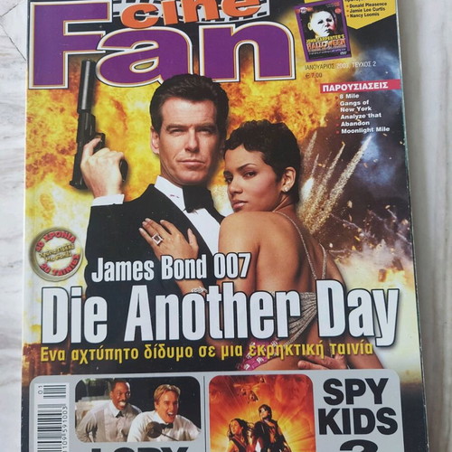 Cine Fan magazine January 2003 like new, James Bond Die Another Day