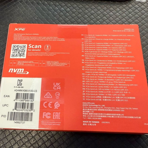 Adata XPG GAMMIX S60 512GB M.2 SSD drive new
