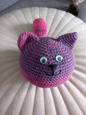 Handmade cat doll 18 cm new, cotton yarn