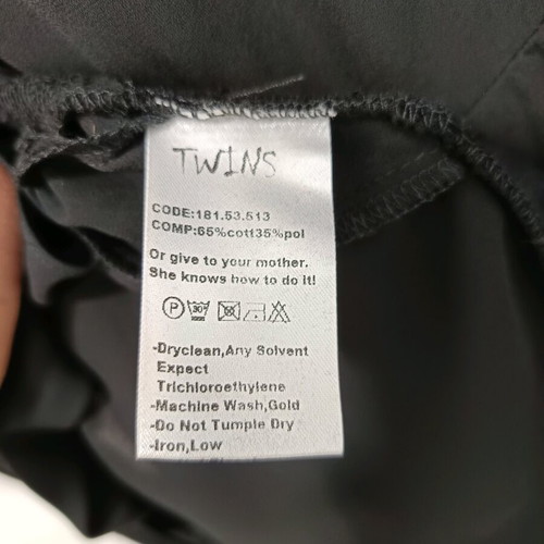 Twins blouse new, black, with wide sleeves and transparent back
