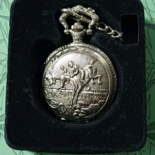 Vintage Clique pocket watch new, silver