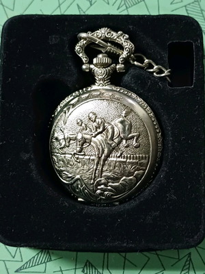 Vintage Clique pocket watch new, silver