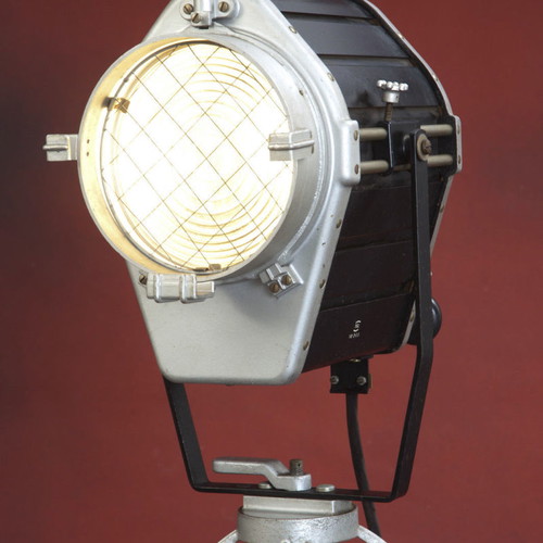 Theater cinema projector 1968 with wooden handle and stand