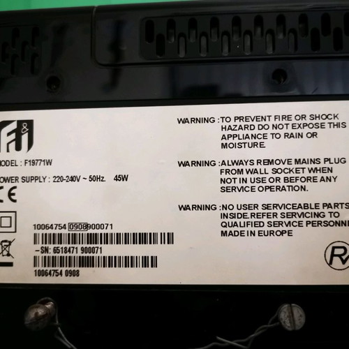 FU F19771W TV used in excellent working condition
