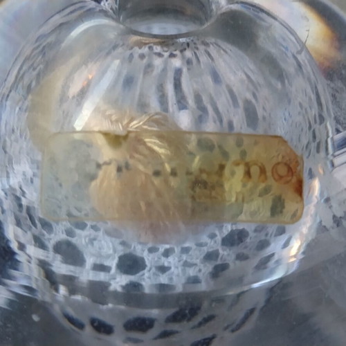 Vintage crystal set: Orrefors snail candle holder & Formano oil lamp