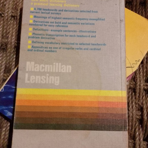 Macmillan Lensing New Basic Dictionary used
