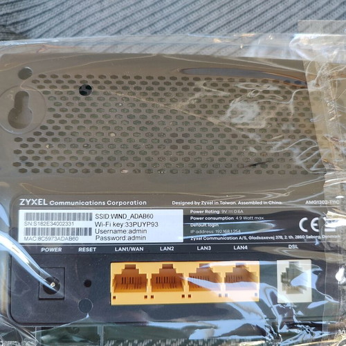 Modem Router Zyxel AMG1302-T11C new sealed (WIND)