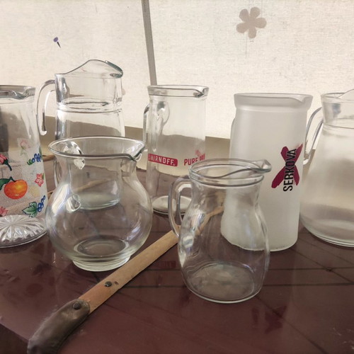 Carafes used, set of 6, beautiful and practical