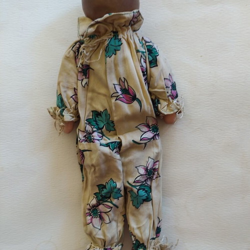 Vintage composition doll 1930s used, Art Deco style
