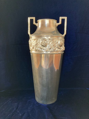 Antique silver-plated vase used, good condition