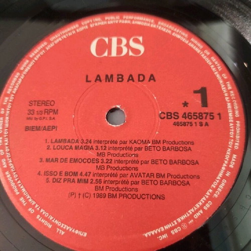 Lambada LP vinyl record used