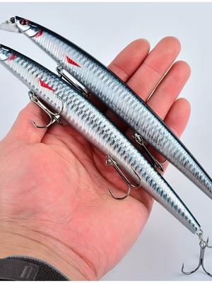 Artificial lures new, set of 2, 17.98cm length, ABS plastic