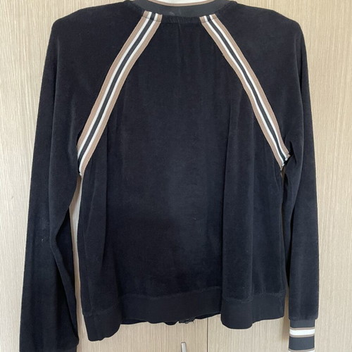Sugarfree black velour zip-up jacket, size M