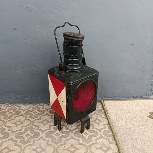German Railway Lantern used, functional signal light