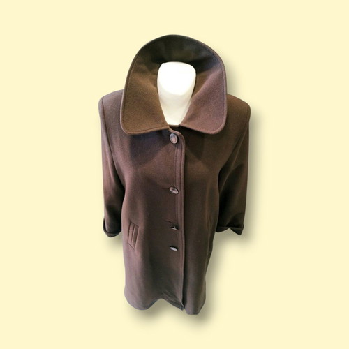Marielle wool coat like new, brown, size 52